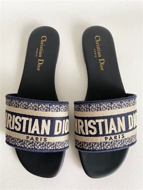 dior navy anchor sandals|Dior bay sandals.